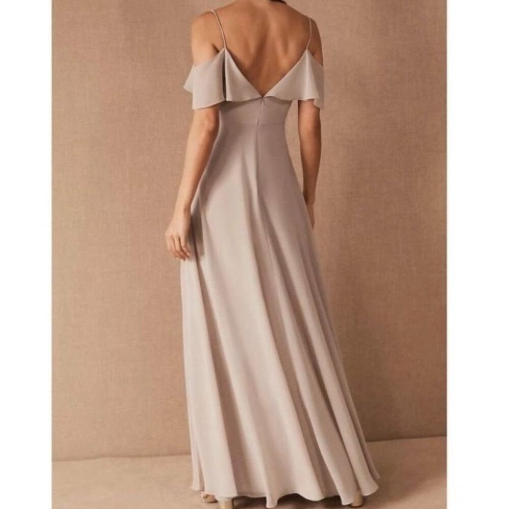 Jenny Yoo Mila Convertible Ruffle Maxi Dress, L - Picture 2 of 12